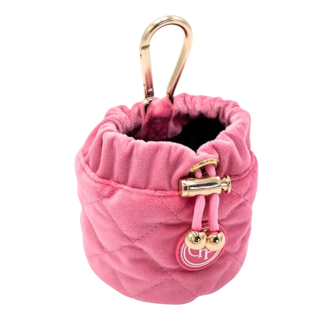 Leckerlibeutel aus Samt – Rosa