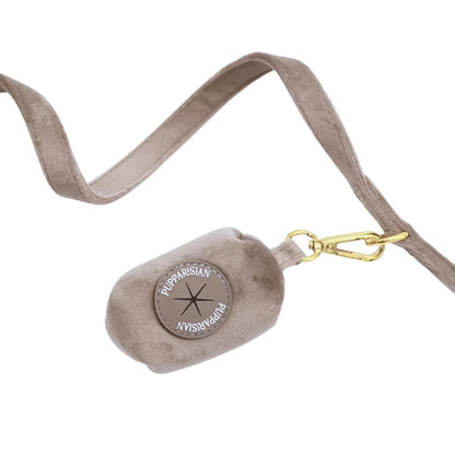 Kotbeutelspender aus Samt – Beige