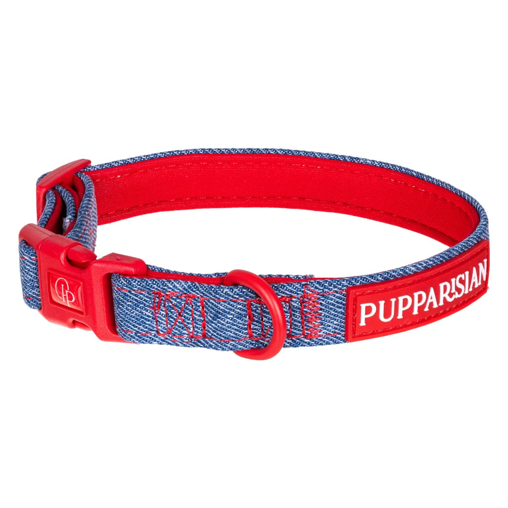 Hundehalsband mit Fliege – Jeans