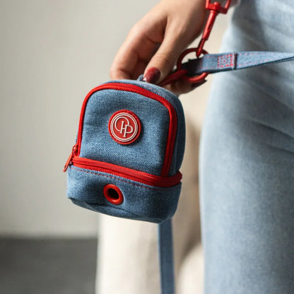 2-in-1 Leckerli- und Kotbeutelspender – Jeans