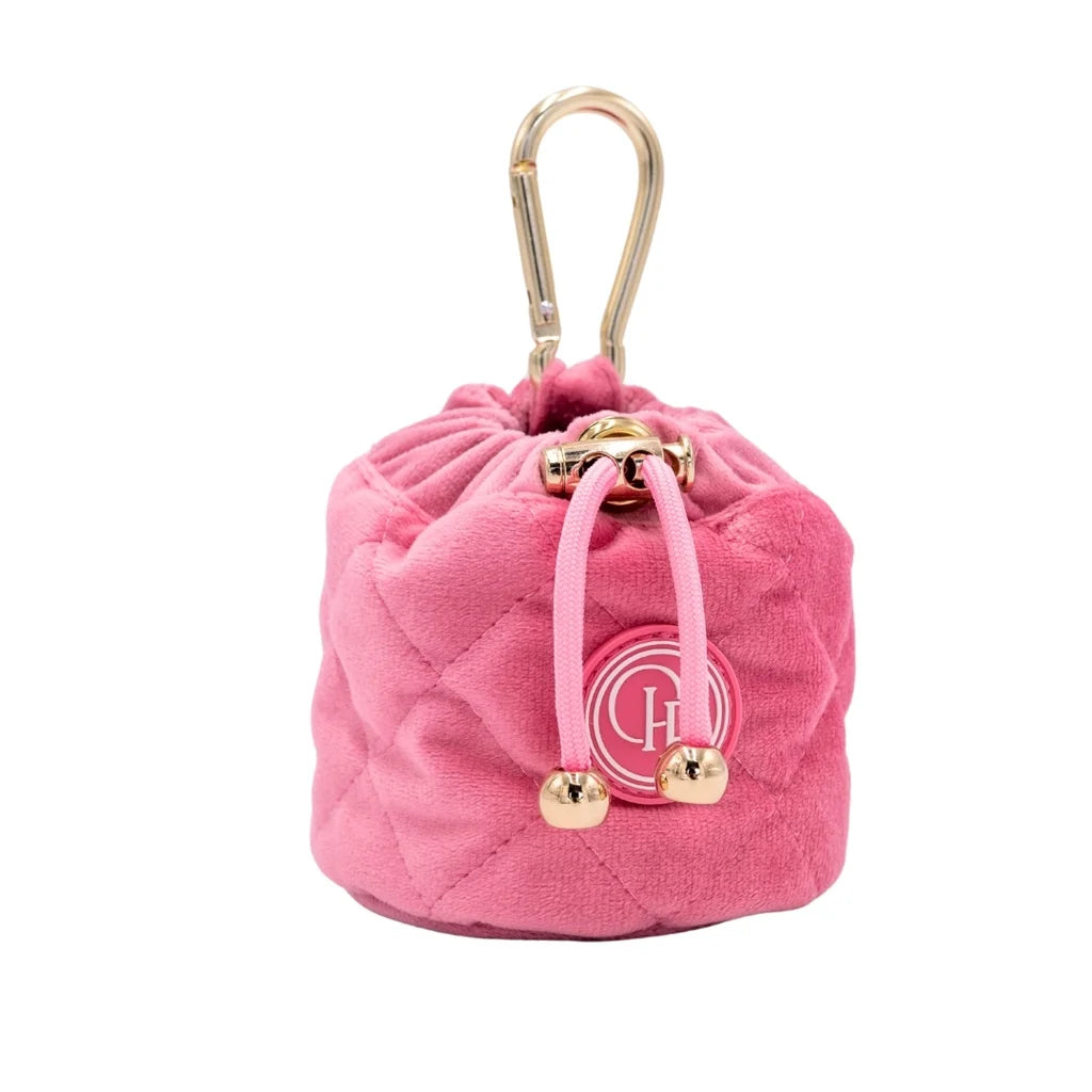 Leckerlibeutel aus Samt – Rosa