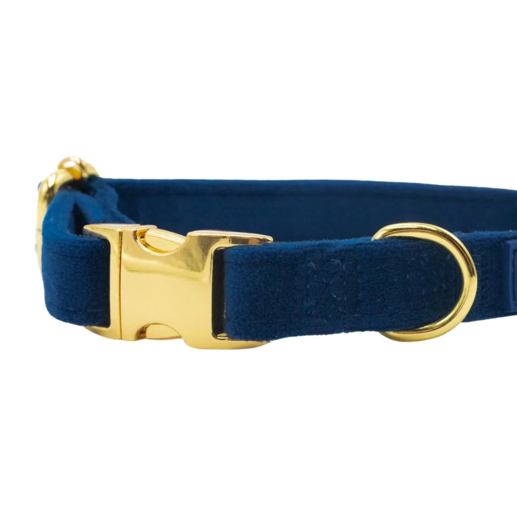 Samt-Halsband – Dunkelblau