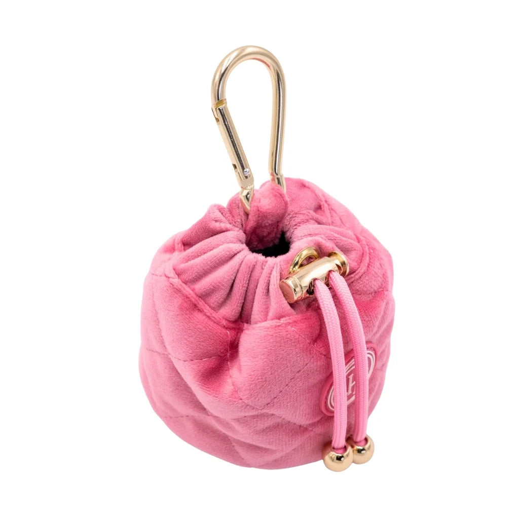 Leckerlibeutel aus Samt – Rosa