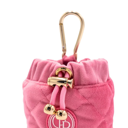 Leckerlibeutel aus Samt – Rosa