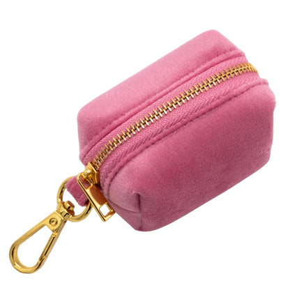 Kotbeutelspender aus Samt – Rosa