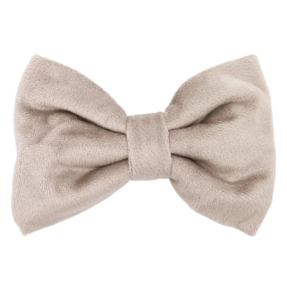 Hundefliege aus Samt – Beige